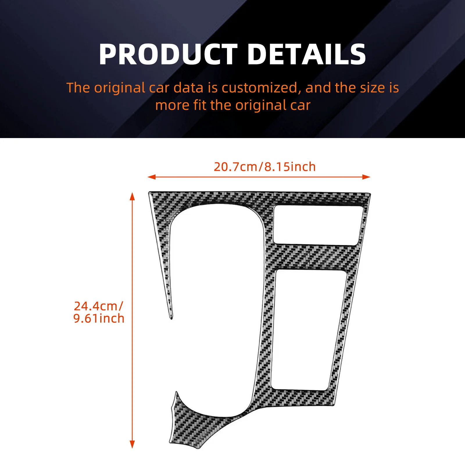 For Lexus CT200 2011-2017 Center Console Panel Carbon Fiber Interior Car Decorative Scratch Resistant Trim Car  Accessories