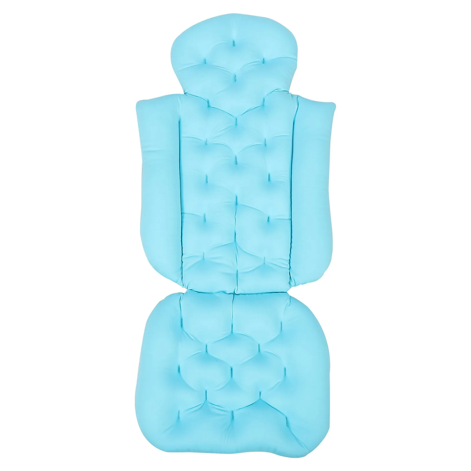 

Non-Slip Bathtub Cushion Adult Bath Pillow Full Body Support Back Neck Headrest Mesh and Spa Bath Accessory Tub Mat