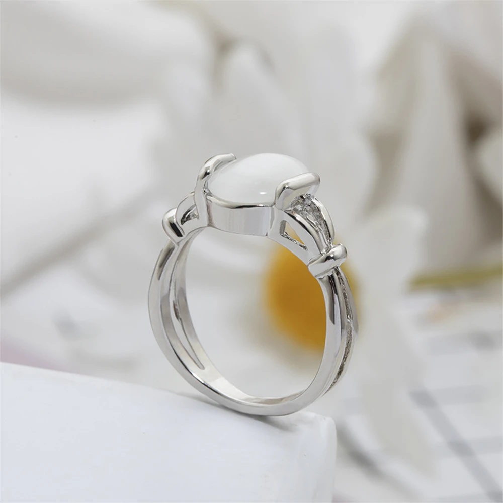 حار الشفق ساغا بيلا خاتم موضة الفضة مطلي الأوبال خواتم بسيطة الفيلم الكلاسيكي فيلم مجوهرات للنساء فنجر اكسسوارات