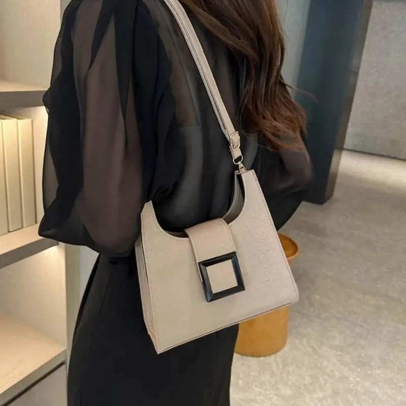 

Women Shoulder Bag Waterproof PU Underarm Bag Tote for Women Girl Dating Work 20CA