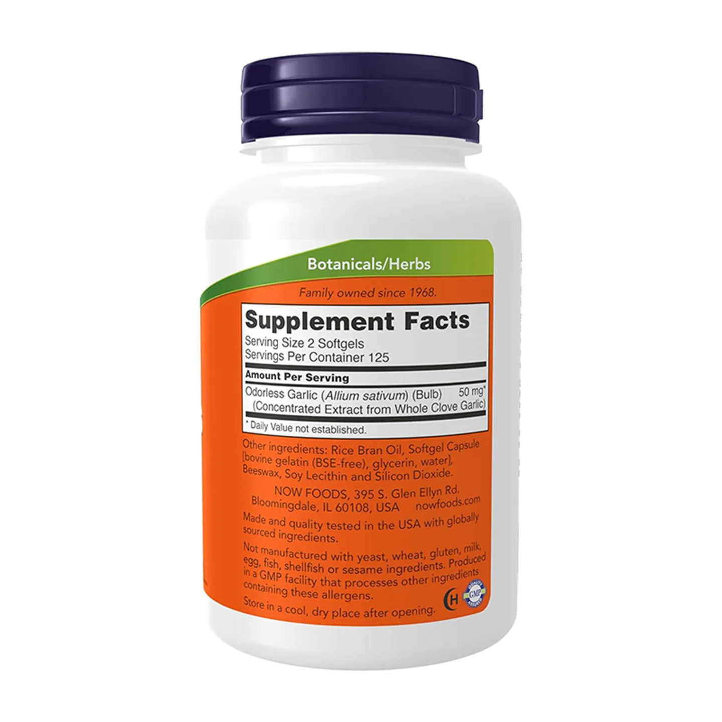 HEALTH Odorless Garlic Soft Capsules 120ct Super Strong NonGMO Garlic Extract