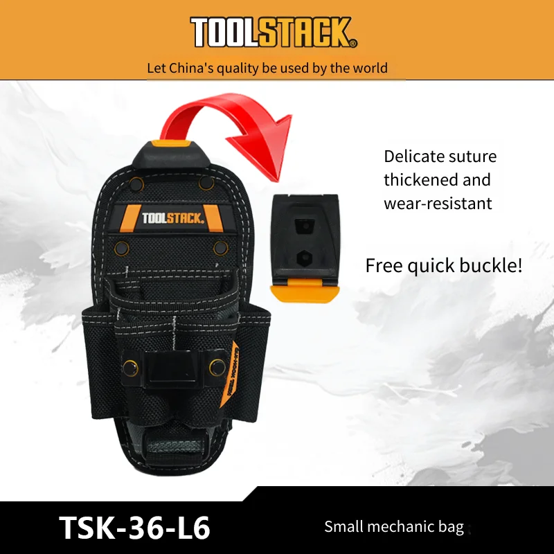 TOOLSTACK Small Technician Bag Multi Functional Woodworking Oxford Cloth Water and Electricity Operation Durable Storage Tool Ba
