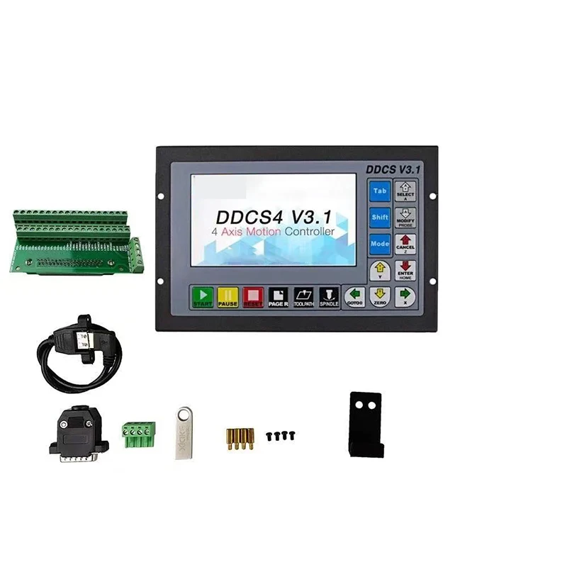 DDCS V3.1 V3.3 V4.1 3/4 Axis 500Khz CNC Motion Controller System Offline Support G Code for Engraver Milling Router Standalone