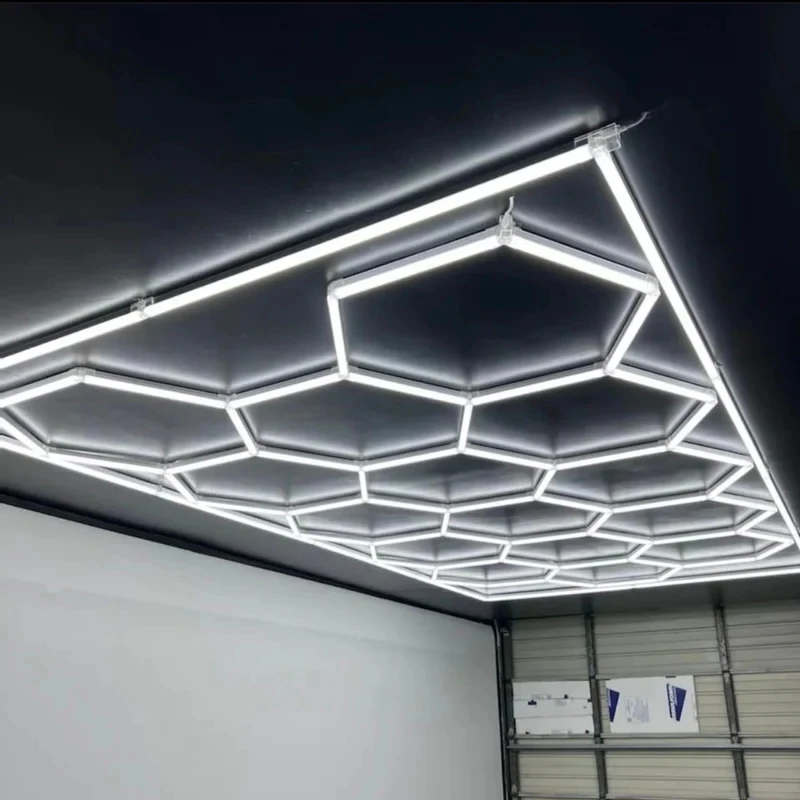 High Lightness Hexagonal Garage Work Light Hot Sell Hexagon Led Workshop Honeycomb Lights