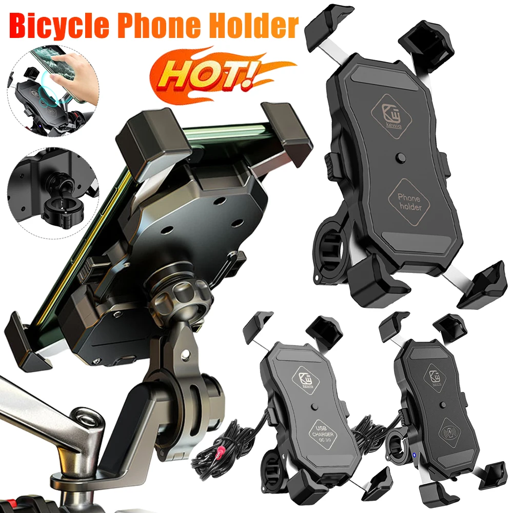 Bicycle Phone Holder Motorcycle Phone Holder Mount for iPhone Riding Outdoor Cycling MTB Bike Moto Motorcycle Stand Bracket