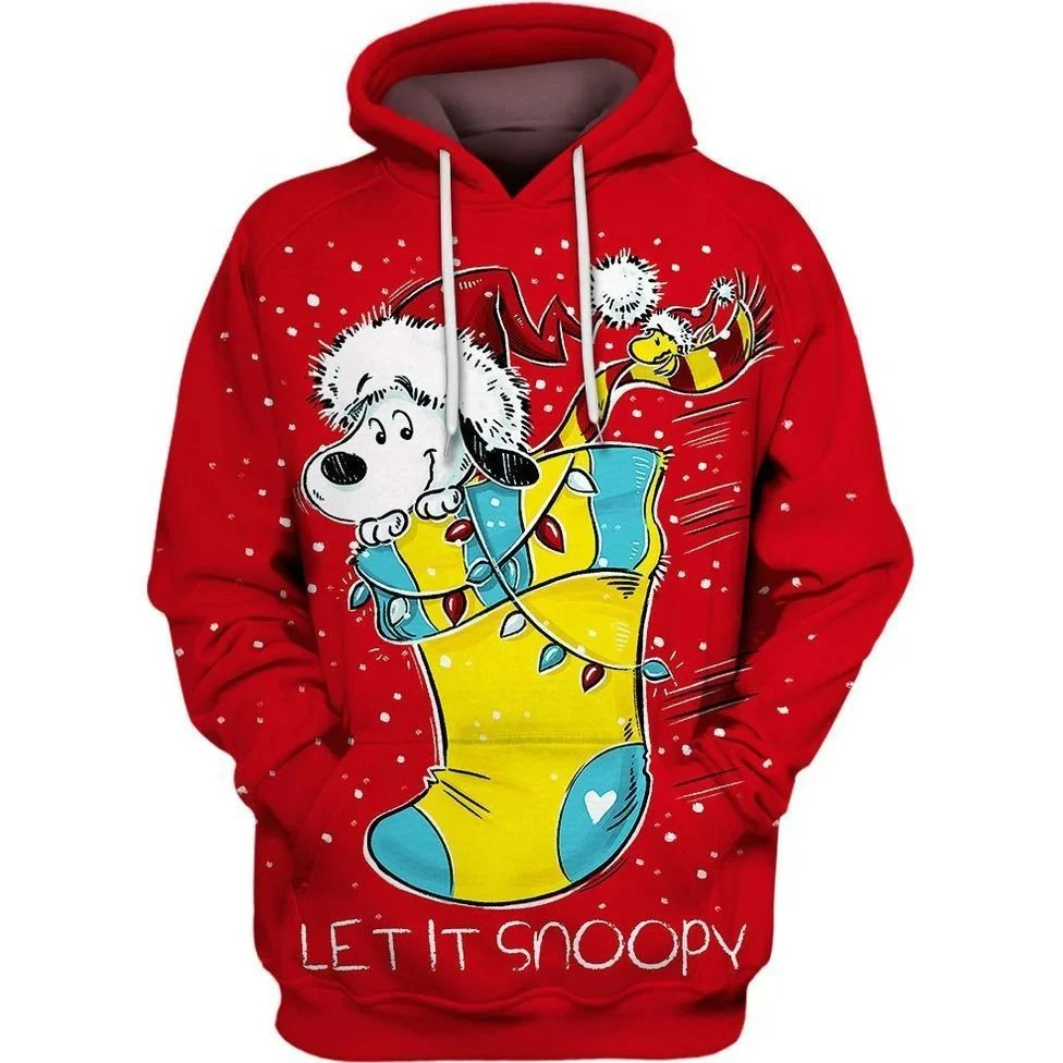 

2024 Spring and Autumn Men's 3D Printed New Peanuts Snoopy Hoodies for Men and Women Children's Street Casual Sports Jackets