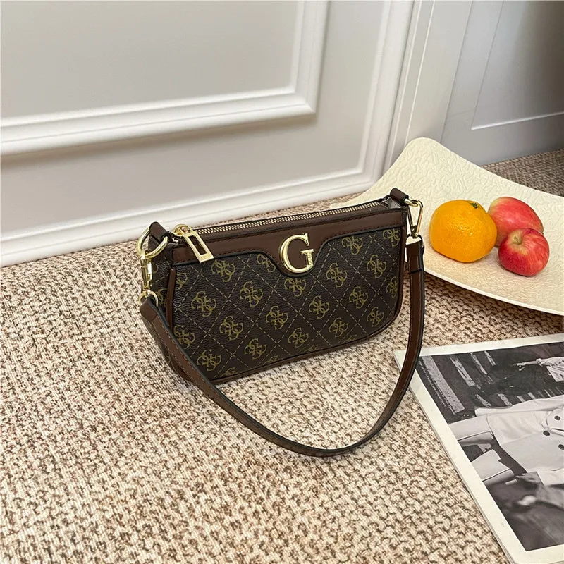 

Стильная высококачественная уникальная кожаная сумка, элегантная сумка через плечо с буквенным логотипом для женщин, модная и просторная сумка-мессенджер