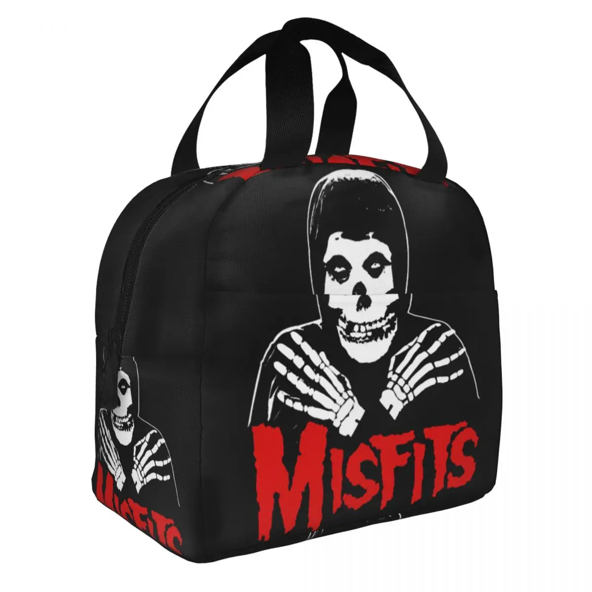 Custom Misfits Horror Punk Rock Band Lunch Bag Men Women Thermal Cooler Insulated Lunch Box for Adult Office