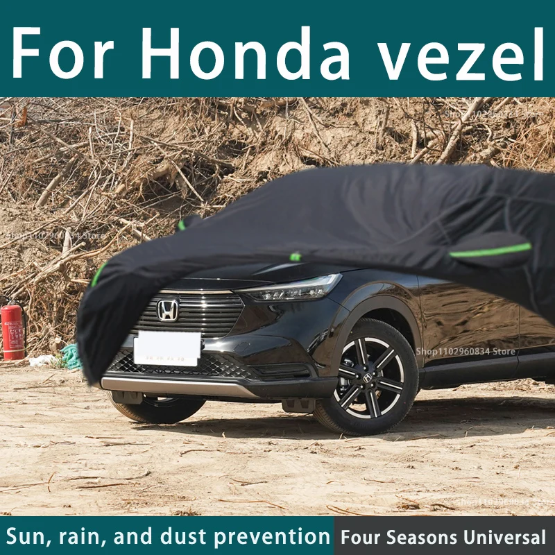 

For Honda Vezel 210T Full Car Covers Outdoor Uv Sun Protection Dust Rain Snow Protective Anti-hail Car Cover Auto Black Cover