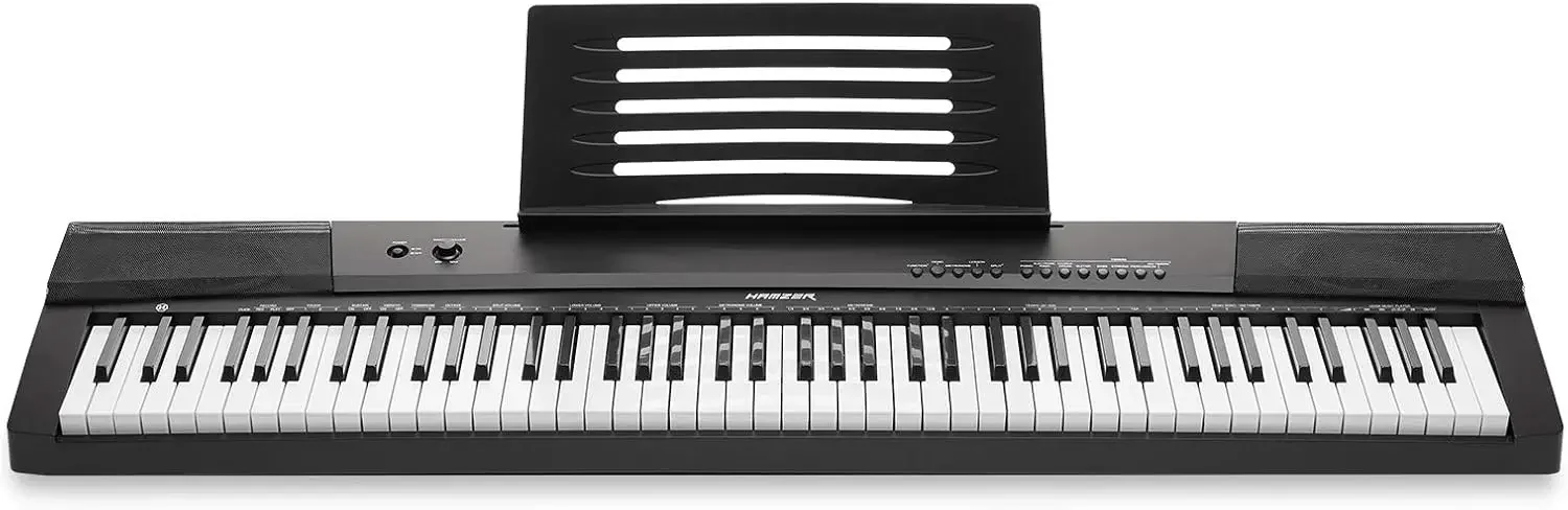 88 Key Digital Keyboard Piano - Full-Size, Semi-Weighted Keys - Portable Electronic Keyboard Piano with Built-In Speakers