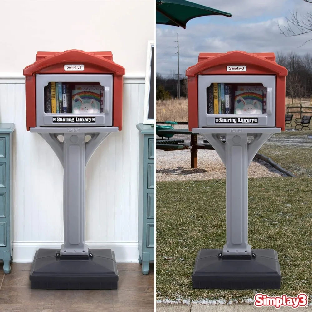 Dig-Free Sharing Library for Indoor or Outdoor Use, Little Sharing Library for Neighborhoods and Schools, Made in USA