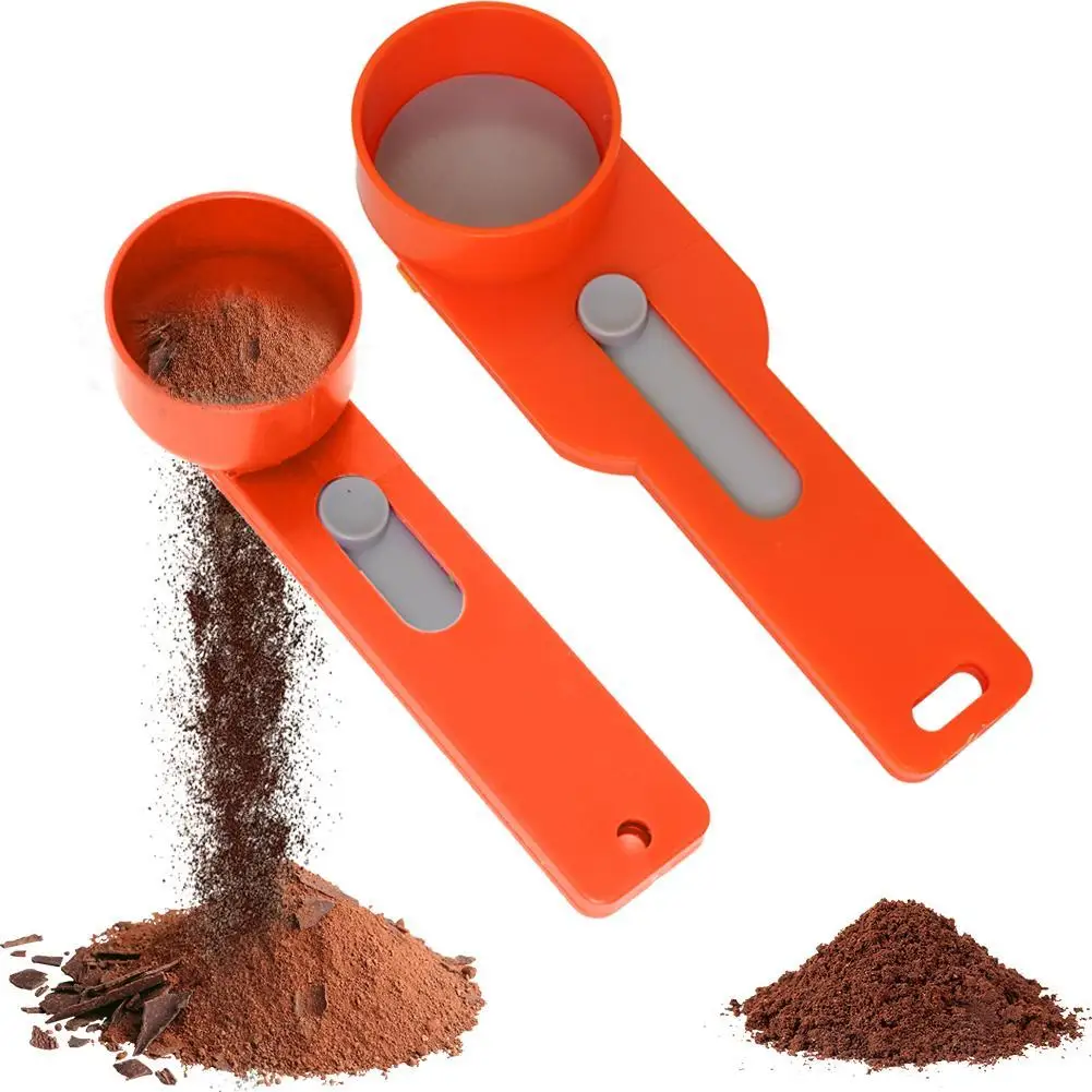

2PCS Multi Purpose Scoop With Built In Funnel, Collagen Formula Coffee Scoops & Funnels System For Narrow Bottles
