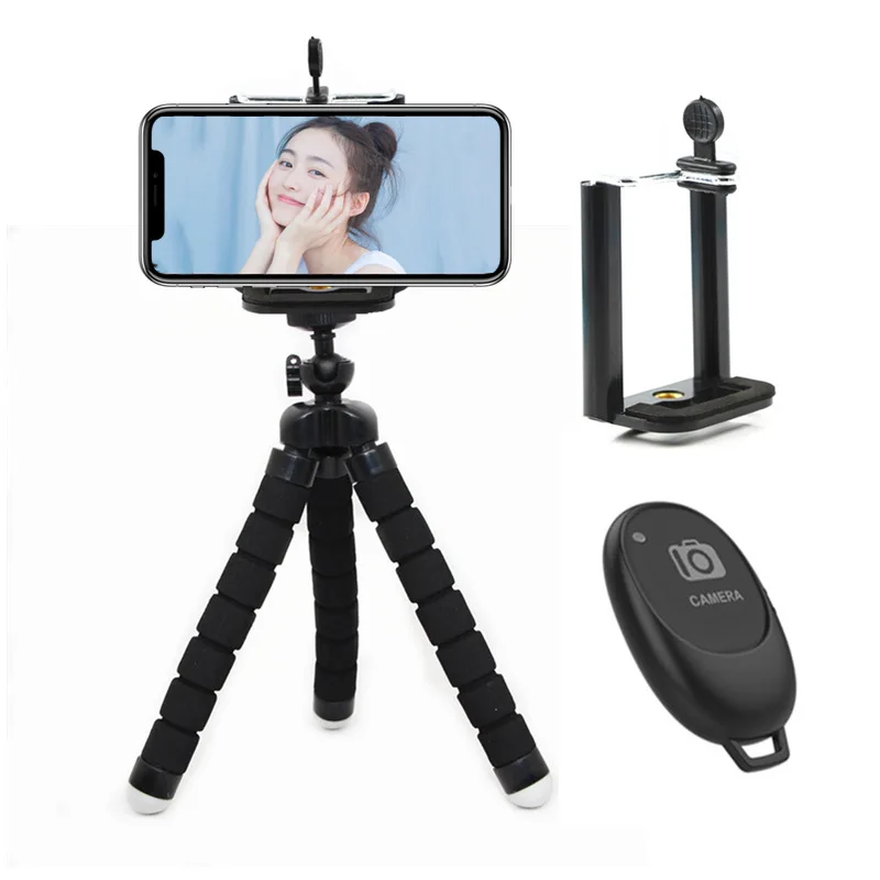 Mini Sponge Tripod For phone 360 Degree Lazy Octopus Holder Clip Action Camera Tripod For Gopro huawei xiaomi Smartphone Stand