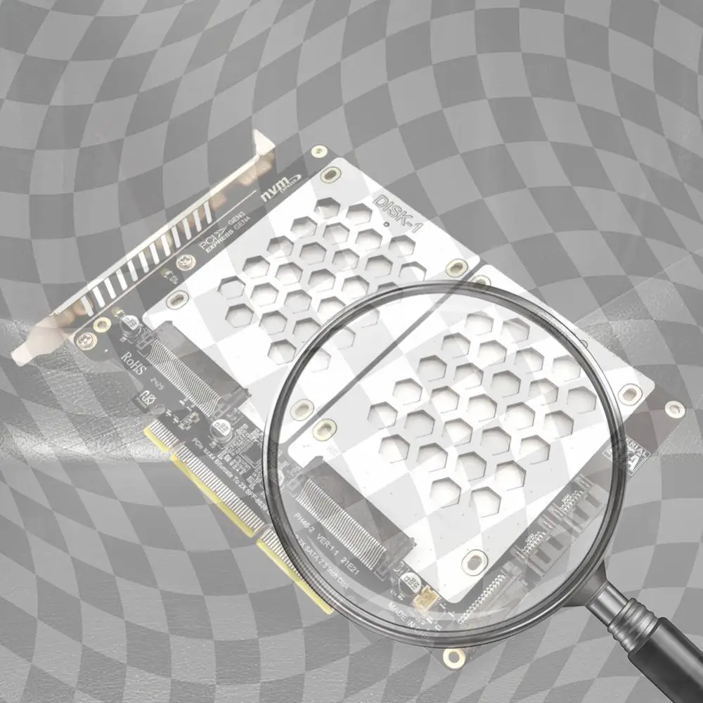 U.2 Dual Drive Adapter Card with LED Indicator U2 To PCI E Adapter Card U.2 PCIe Adapter Dual U.2 To PCIe 4.0 X8 Adapter