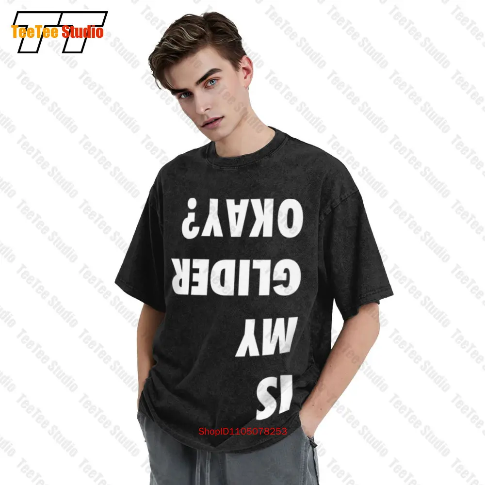 شنق الإنزلاق شنق الإنزلاق شنق طائرة شراعية بالمظلات خمر المتضخم تي شيرت 5C4Y #3