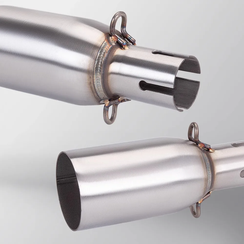 Picture 6: For Suzuki Motorcycle Modification Exhaust Middle Tail Section 28-45MM Adapter 51mm Exhaust Section Non-Destructive Install