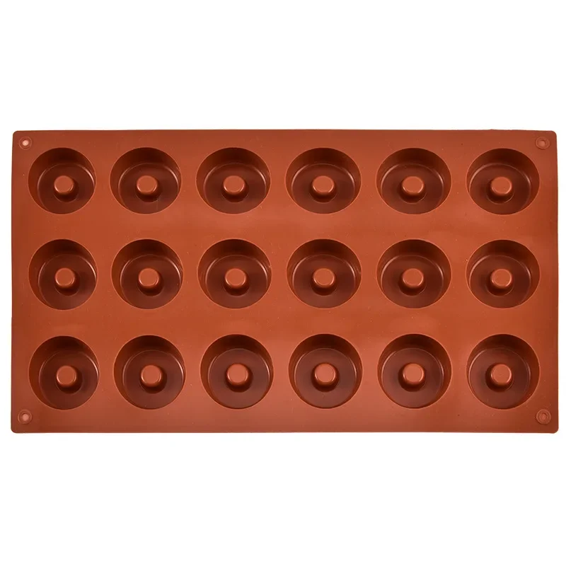 Silicone 6/8/18 Cavity Donut Cake Mold Chocolate Baking Cookie Biscuit Mold High Temperature Resistant Baking Tray Kitchen