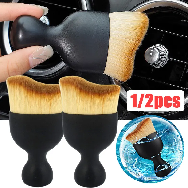 Car Interior Brush Conditioner Air Outlet Interior Multifunction Cleaning Brush Car Soft Brush Crevice Dust Removal Brush Tools