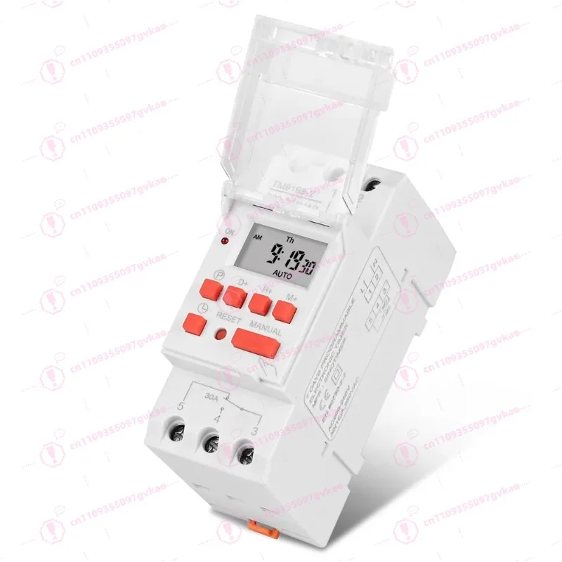 

TM919B Programmable Digital Timer Switch DIN Automatic Cycle Timing Controller for Lights Fan 5V 12V 24V 110V 220V AC 85-265V