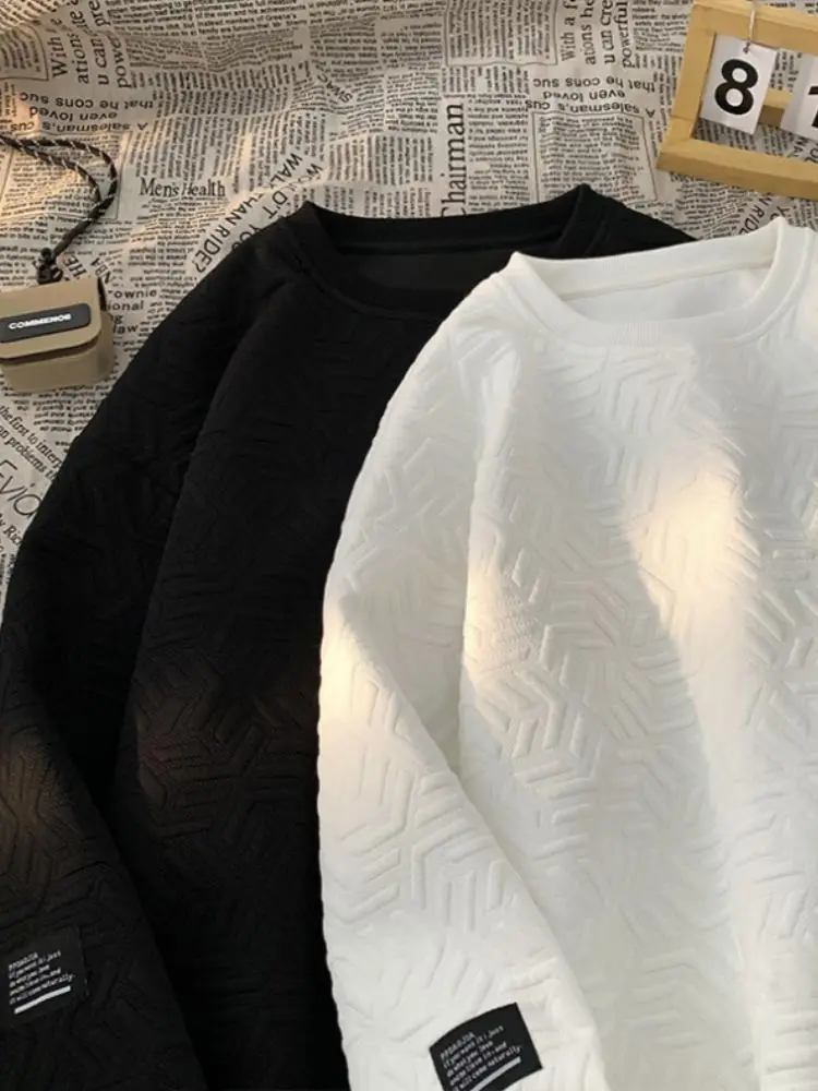 

Мужская молодежная толстовка с вышивкой премиум-класса, весенне-осенняя, в американском ретро-стиле, с круглым вырезом, повседневная верхняя одежда