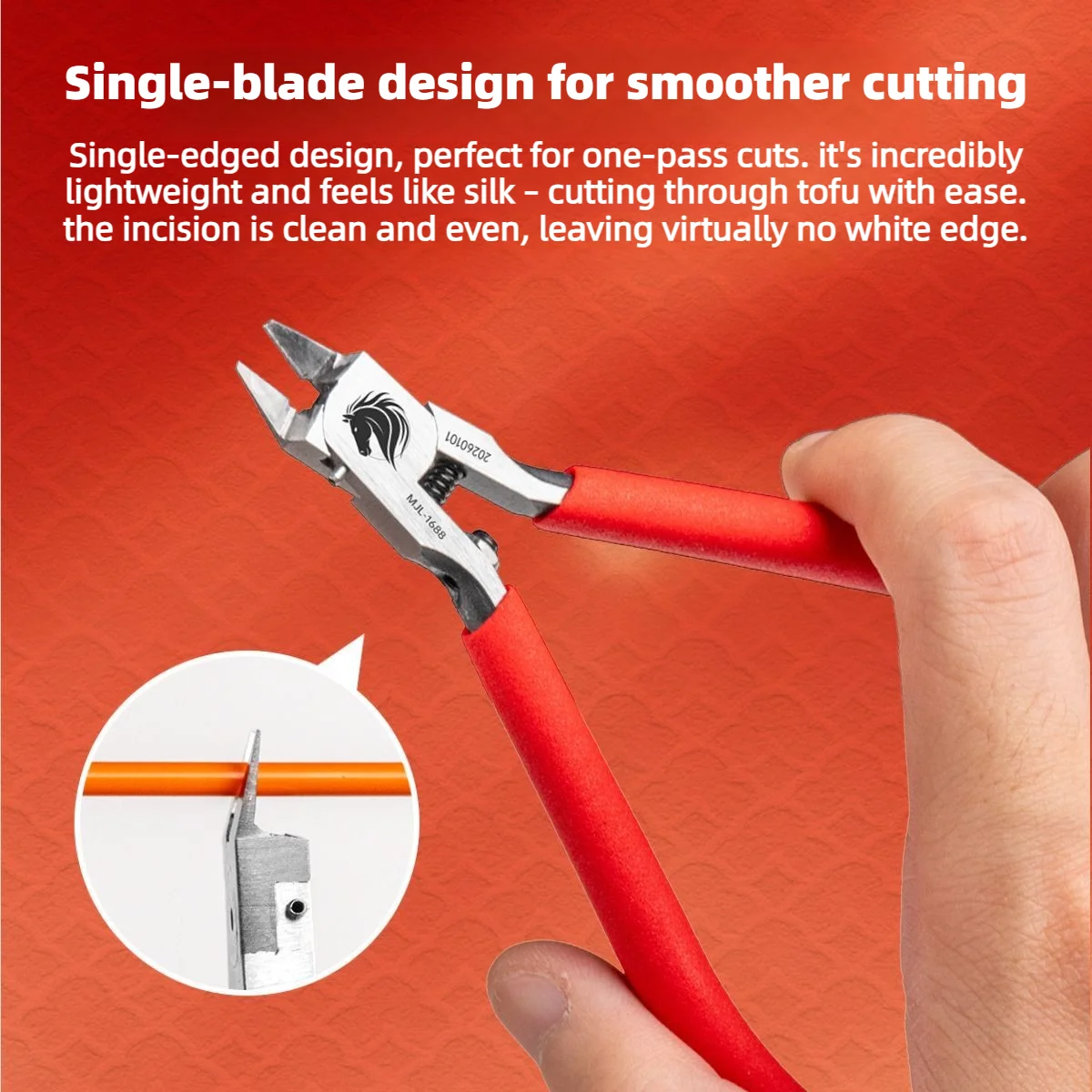 MJL M-1688 Toy Model Special Oblique Pliers Set Chromium Vanadium Alloy Steel Ultra Thin Blade Edge Scissors Single Blade Pliers
