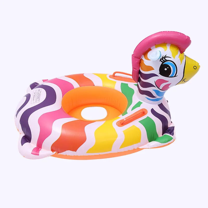 55cm Summer Must-haves Outdoor Swimming Pool baby Seat Float Inflatable Lovely Animal Mattress Swimming Float Toys For Children