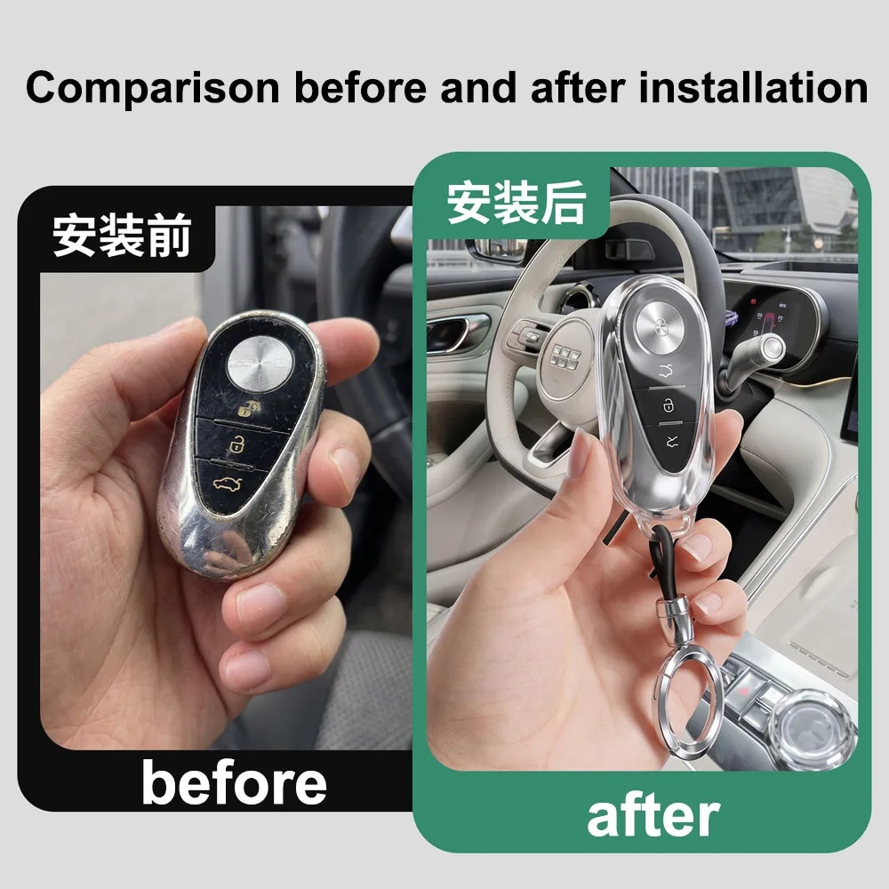 Suitable For Geely Galaxy TT All Inclusive Key Set Automotive Modification Parts Transparent TPU Key Case Invisible Protection