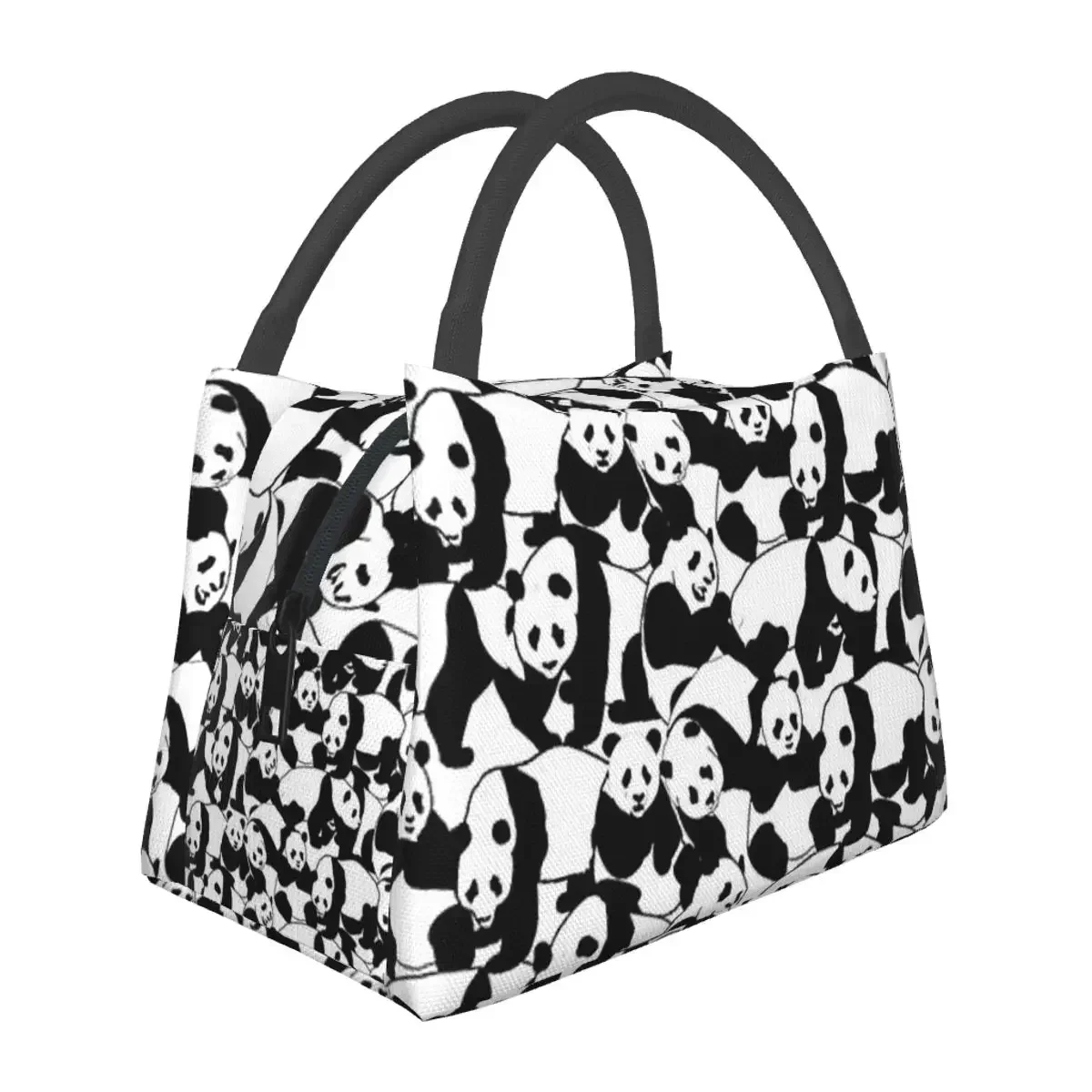 Panda Cute Animal Lunch Bags isolato Bento Box Portable Lunch Tote Picnic Bags borsa termica termica per donna Kids School