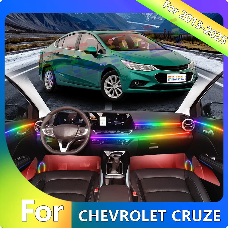

FILIPLI For The CHEVROLET CRUZE For 2023 DIY Multi Colour Acrylic Car Interior Light Music Sync Rhythm LED Strip By App Control
