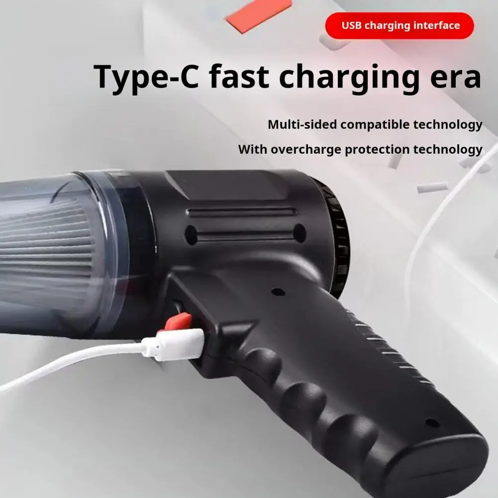 Dead Spot Cleaner Portable Car Vacuum Powerful Cordless Vacuum Cleaner with 120w Motor 6000pa Suction Low Noise for Home