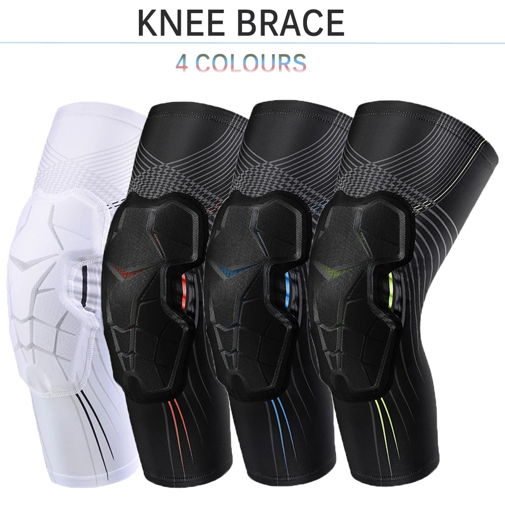 1Pcs/2Pcs Knee Pads, Basketball Shooter Sleeves, Collision Avoidance Padded Knee Brace Support for Volleyball Football Baseball