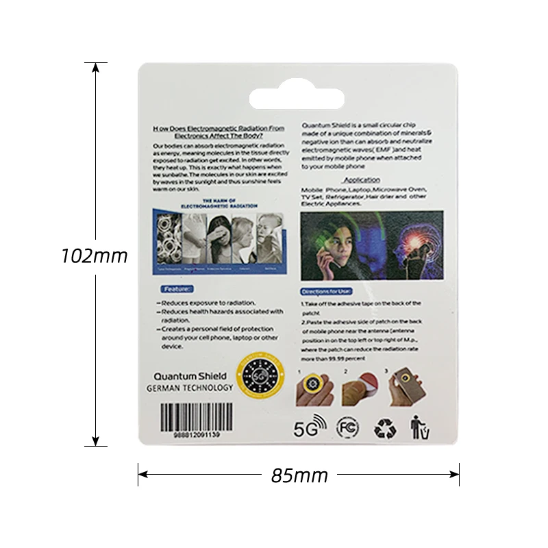 New Silicone Phone Shield with 99% EMF Shielding Sticker - Blocks 5G, WiFi, Phone Radiation -3X Protection