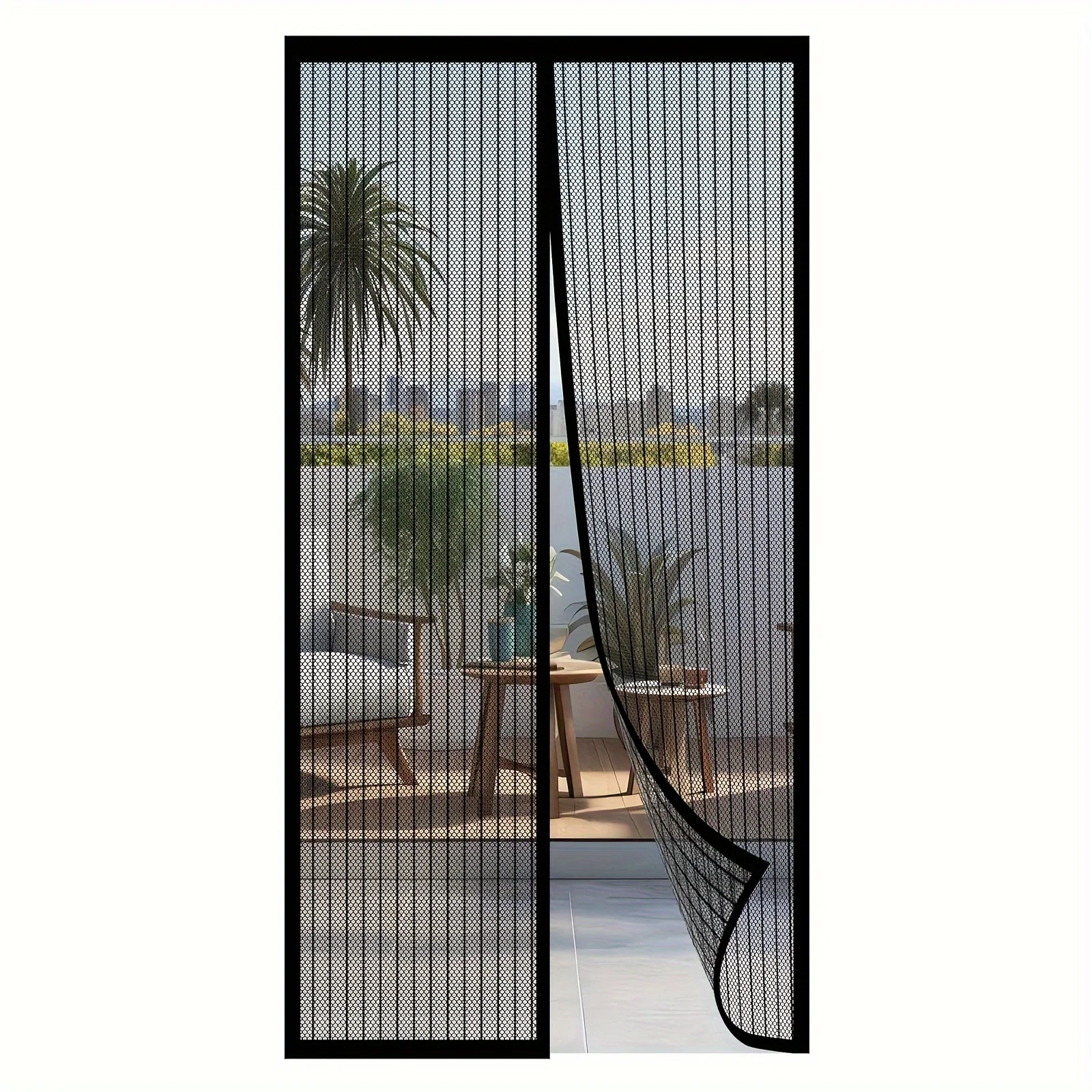 

Магнитная москитная сетка для дверей — легкая установка, самозакрывающаяся сетка для всех сезонов — защищает от насекомых, пропускает свежий воздух