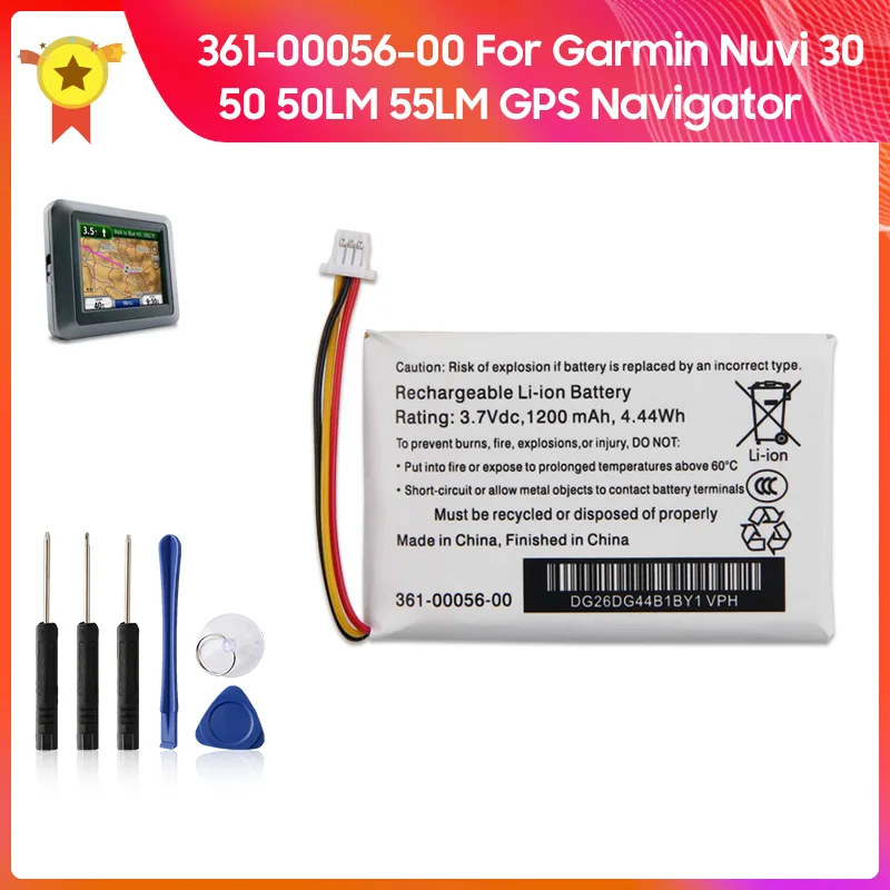 361-00056-00 361-00056-01 Replacement Battery For Garmin Nuvi 30 50 50LM 55LM GPS Navigator Batteries With Tool 1200mAh