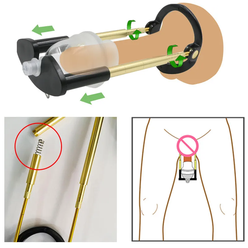 Ensanchador de estiramiento masculino, dispositivo de ampliación del extensor del pene de flexión de corrección de tracción de tensión, copa de