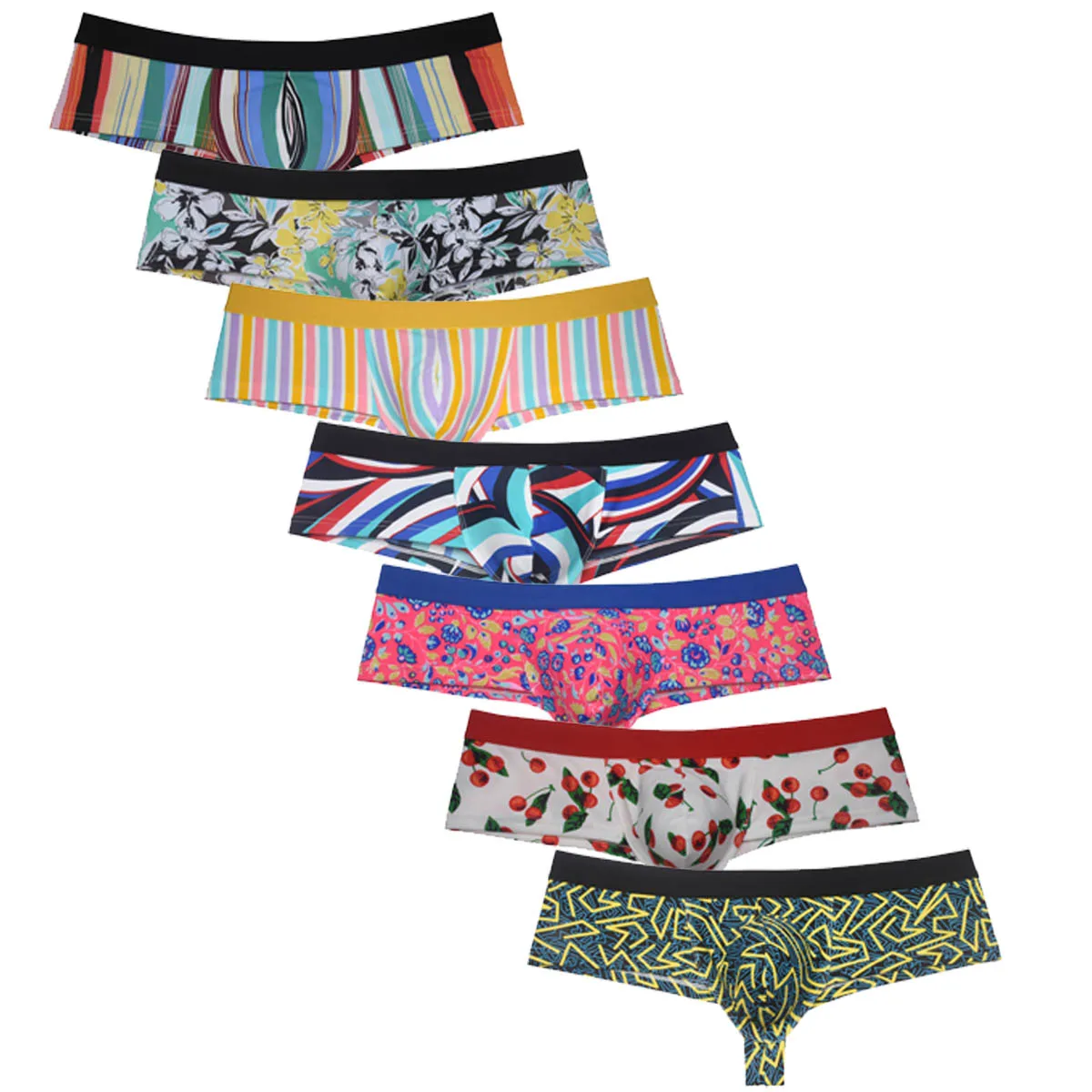 

Mens Bikini Boxershorts Brazilainbrief Underwear Male Cheeky Swim Thong Big Pouch Trunk 1/2 Back Coverage Panties Stretchy Slip
