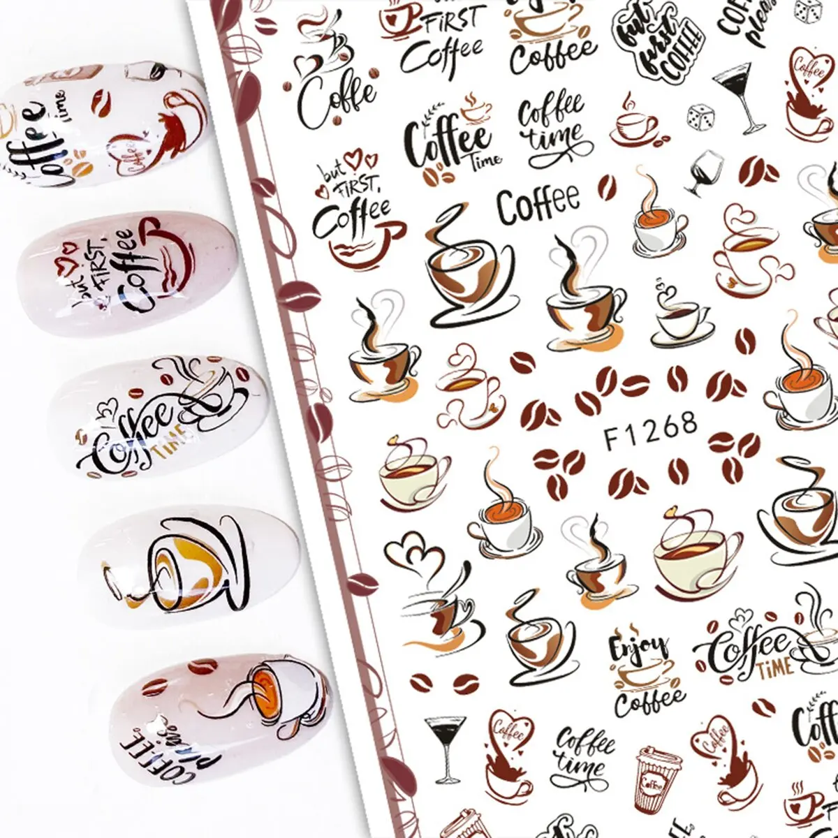 1pcs Autumn Maples Leaf 3d Nail Stickers Pumpkin Pinecone Fox Hedgepig Nail Decals For Nails Tips Decorated DIY