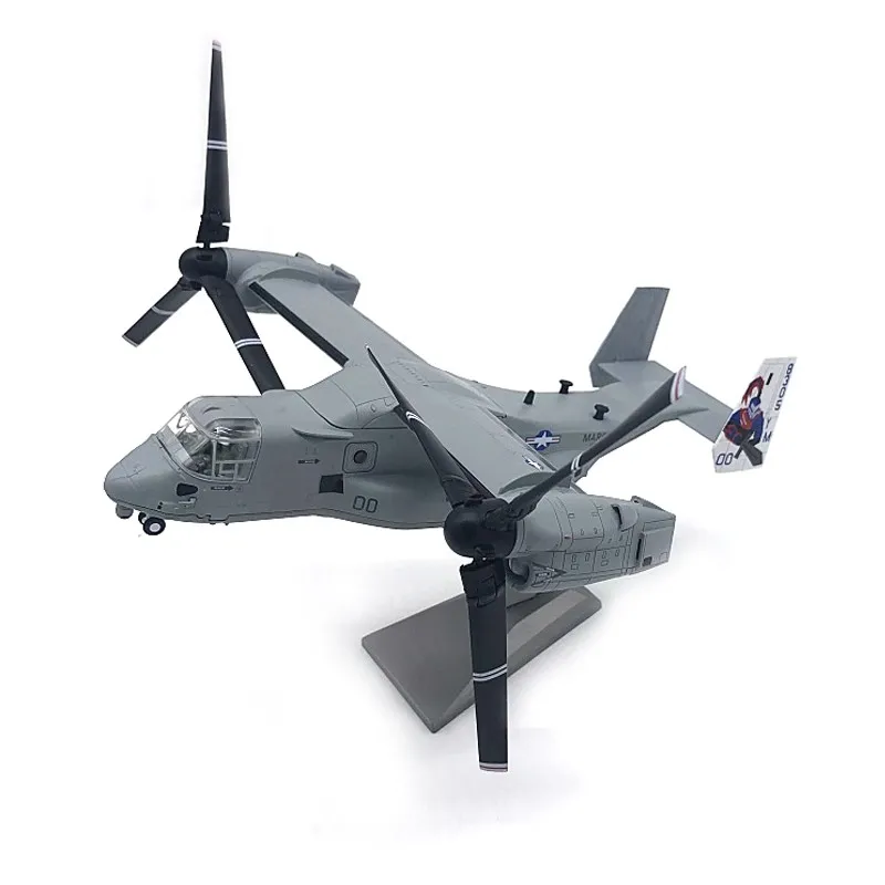 1:100 Scale U.S. Boeing Bell V-22 Fishhawk Aircraft Model & Display Stand Collection Gift Alloy Model Plane Mini Decorative Home