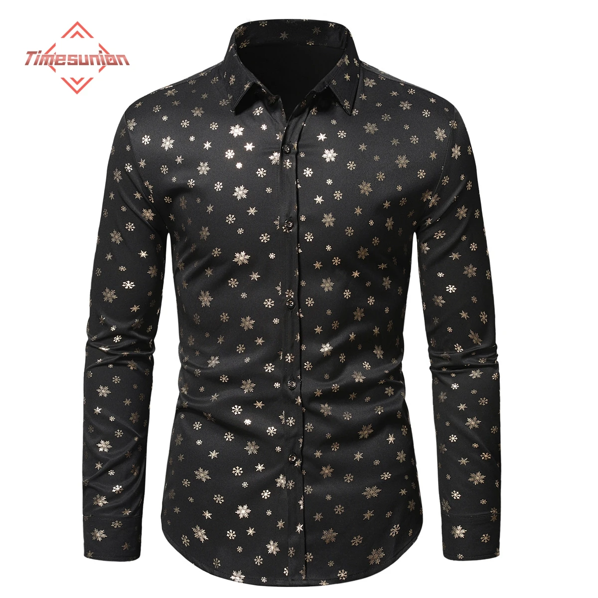 

Snowflake Printed Luxury Dress Shirts Men Long Sleeve Casual Button Down White Wedding Groom Party Dinner Shirt Male