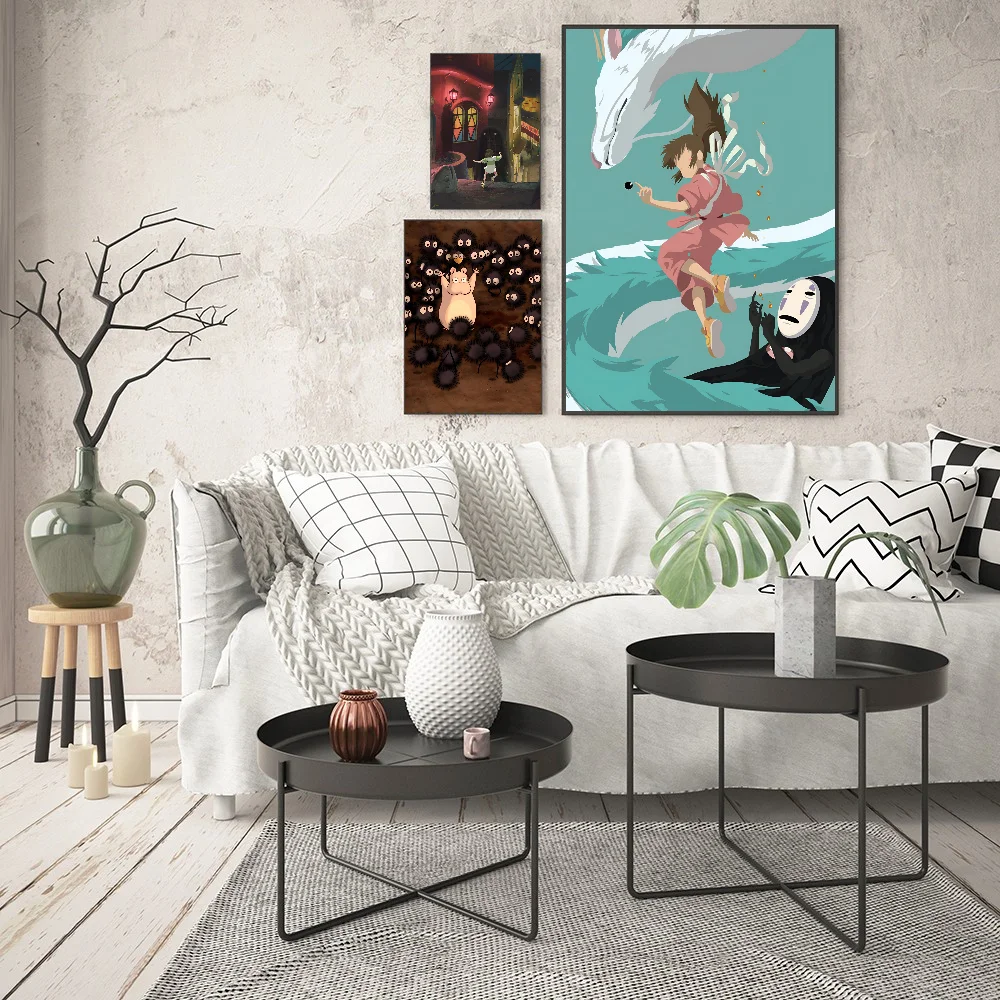 1pc Spirited Away Poster HD Posters Home Room Bar Cafe Decor Art Wall Painting Picture