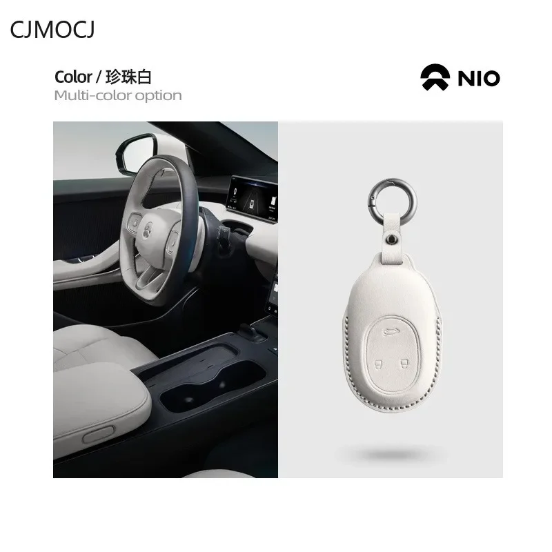 

Leather Car Key Case Cover Holder Key Shell Buckle for NIO ET7 ET5 EC6 ES6 ES8
