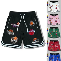 Men's Sports Basketball Shorts Mesh Quick Dry Gym Shorts Summer Fitness Joggers Male Casual Breathable Short Pants Streetwear