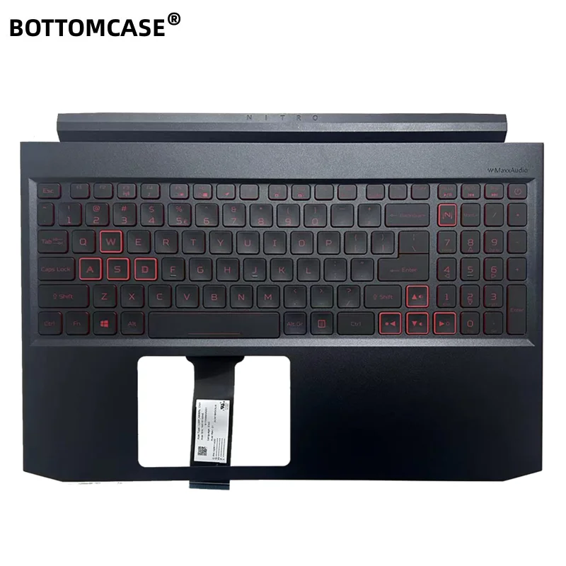 New For Acer Nitro 7 AN715-51 AN715-54EW N18C3 Laptop Upper Palmrest Cover With Backlit US Keyboard 6B.Q5GN2.001