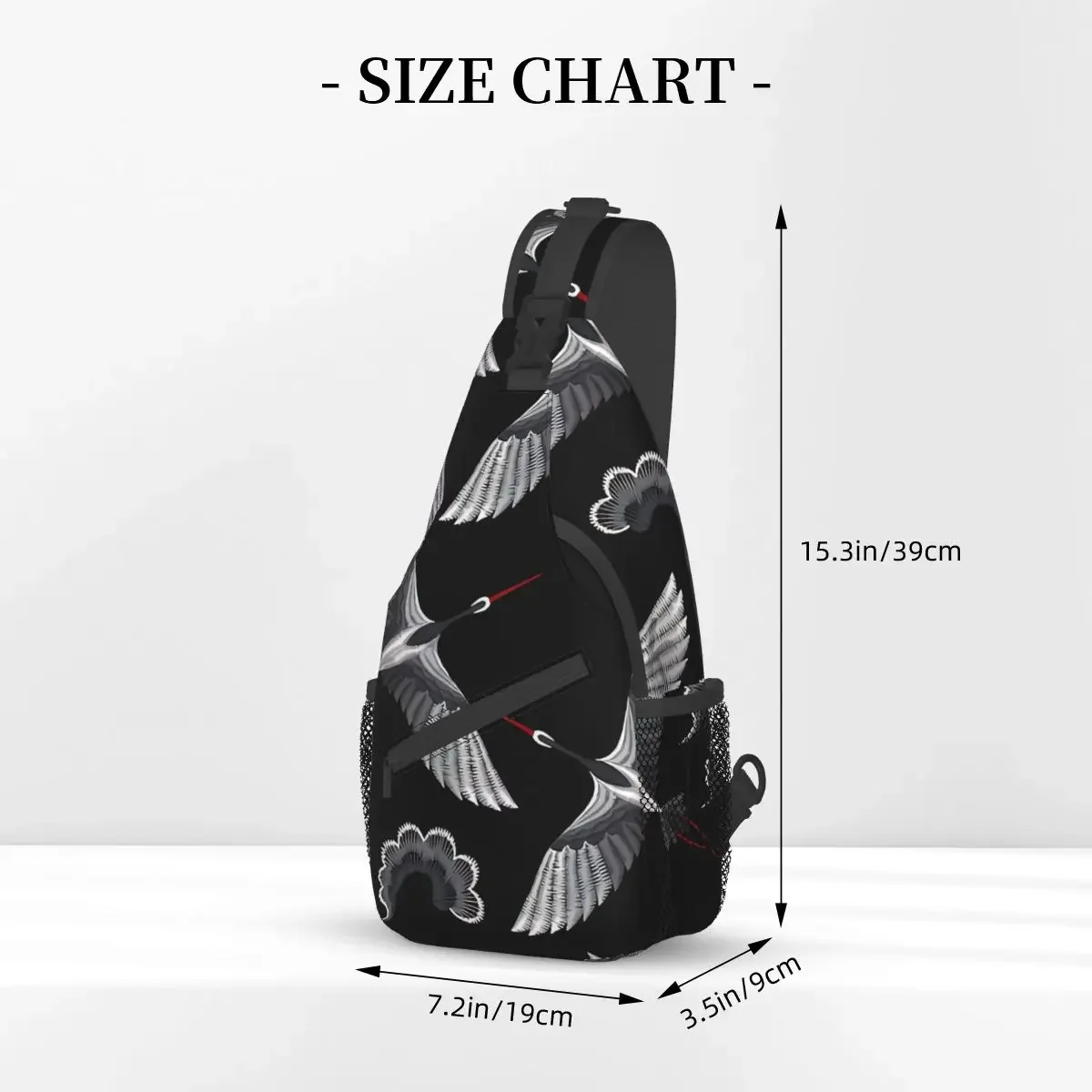 Japanese Style Crossbody Bag Sports Embroidery With Asian Crane Chest Bag Unisex Women Man Fashion Shoulder Backpacks Travel