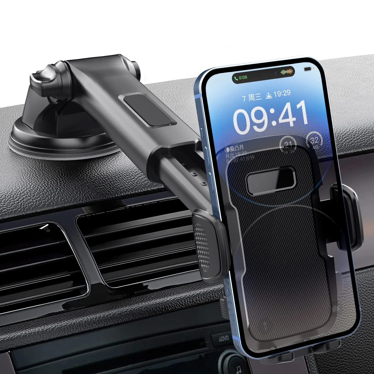 ZLRLMHY 360 องศา Retractable หมุนผู้ถือโทรศัพท์ในรถยนต์,กระจกดูดถ้วยผู้ถือ, ใช้งานร่วมกับโทรศัพท์ส่วนใหญ่