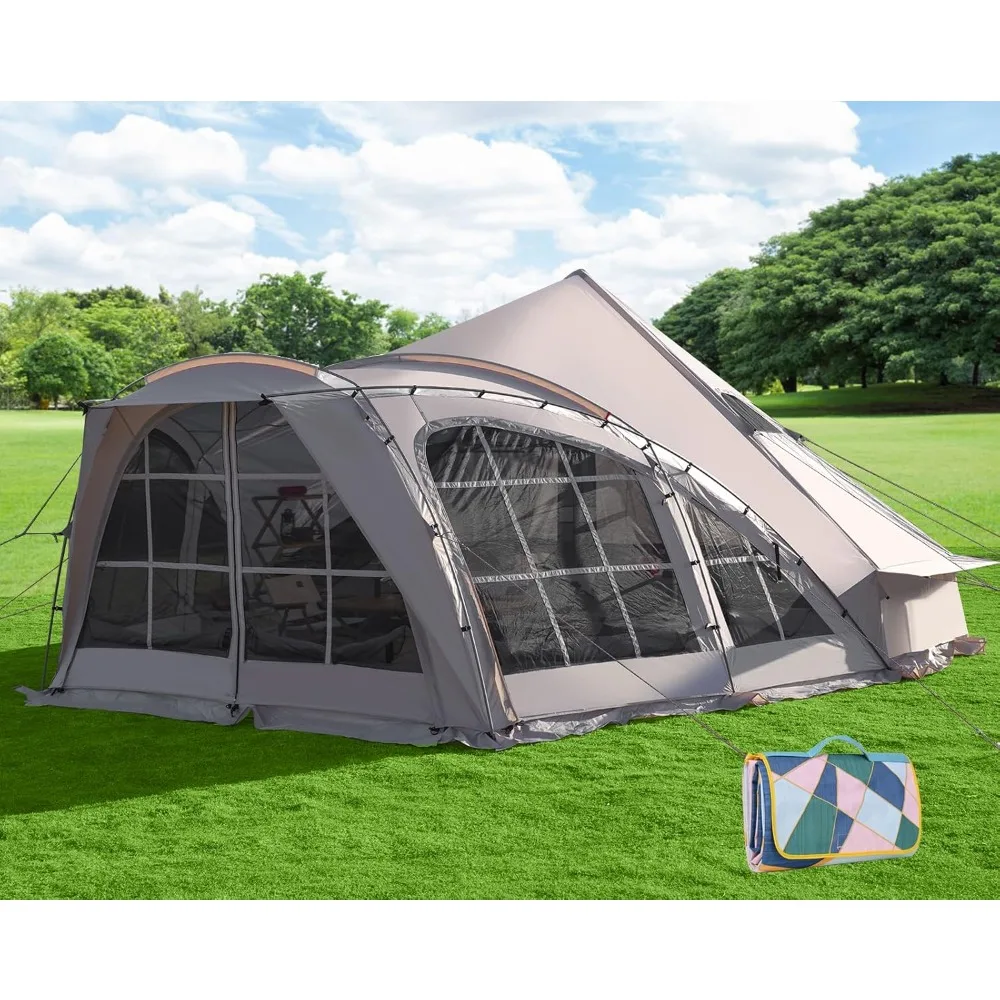 

Camping Tent 4/6/8 Person Family Tents with Rainfly, Cabin Tents, Hiking and Backpacking Dome Camp Tent