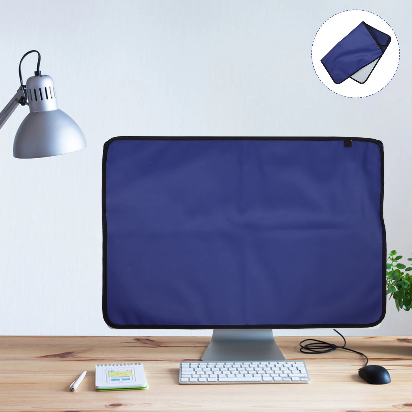 

Waterproof Computer Screen Dust Cover 24 Inch Open Bottom Design Snug Fit Protective Sleeve for Office Home Use