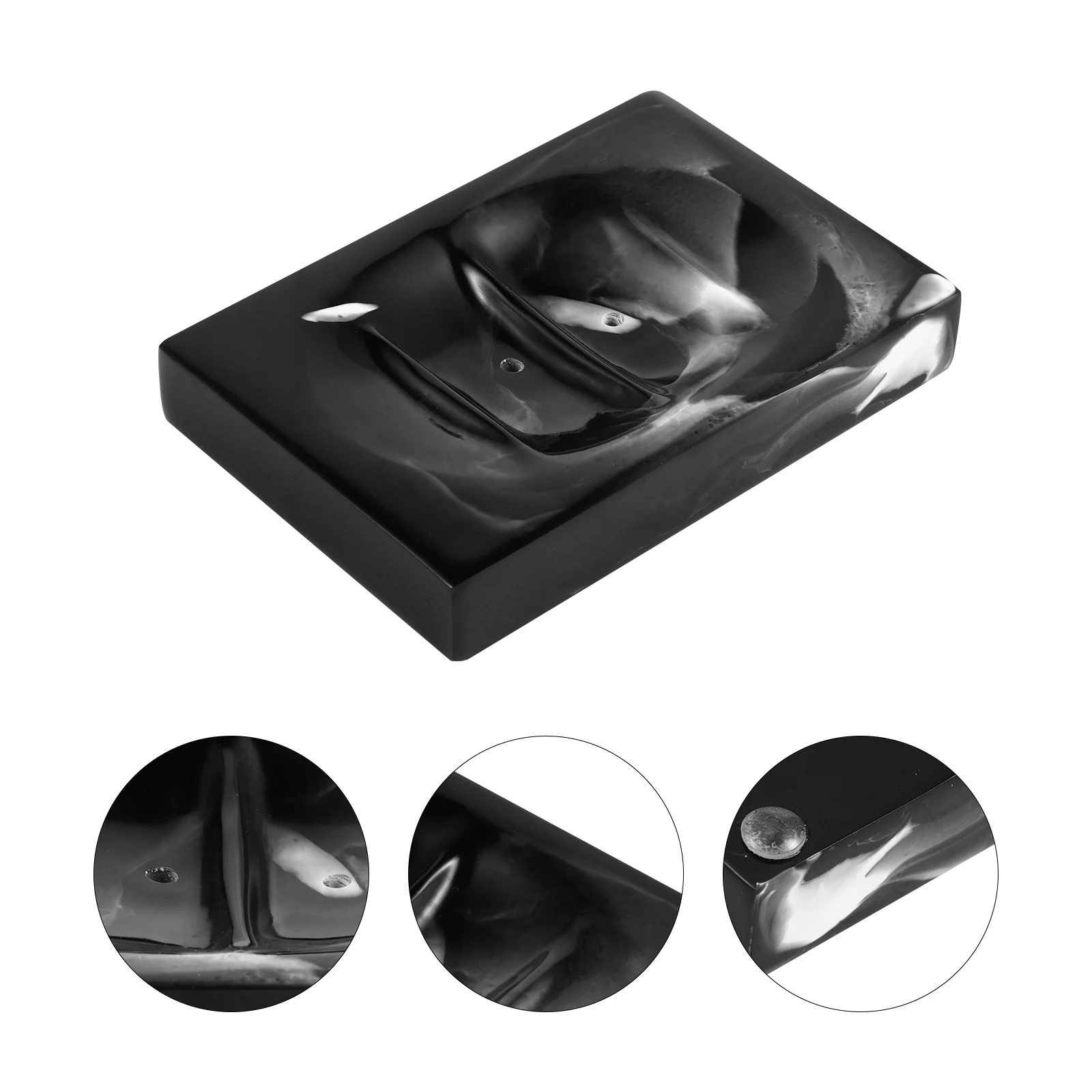 

Waterproof Resin Dish Holder Multi-Use Bathroom Tray Mold Proof Soap Container For Kitchen Shower Decorative Soaps Small Items