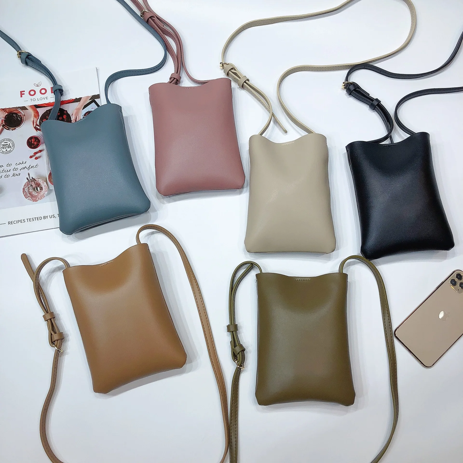 Vintage Women Pu Leather Shoulder Crossbody Bag for Women High Quality Vertical Mini Ladies Mobile Phone Bag and Purse