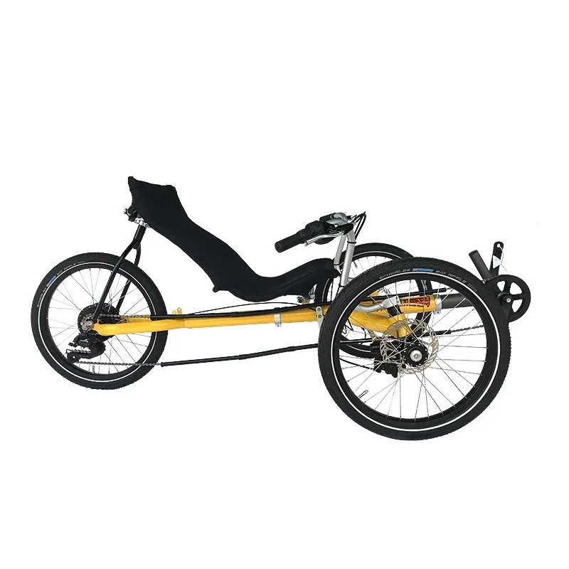 Lying Riding Tricycle Disc Brake Removable Recumbent Bicycle Leisure Walking Riding Lying Bicycle